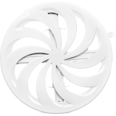 AirRoxy circular grill with adjustable duct size system